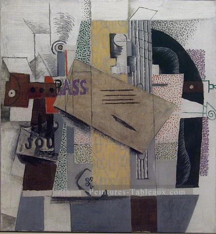 Le violon 1914 cubisme Pablo Picasso Peintures à l'huile